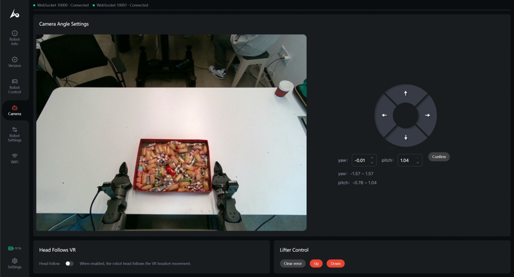 Candy dispensing workspace setup